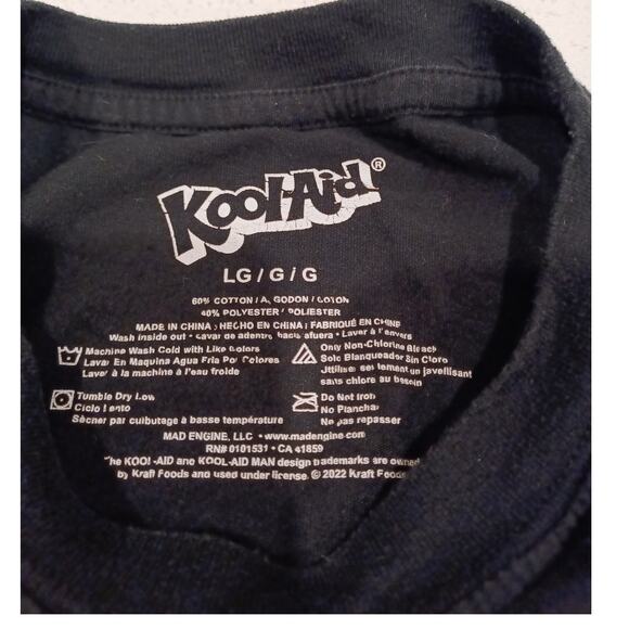 Kool-Aid Full Front Graphic T-Shirt Men's Large Black Mad Engine - Picture 3 of 5